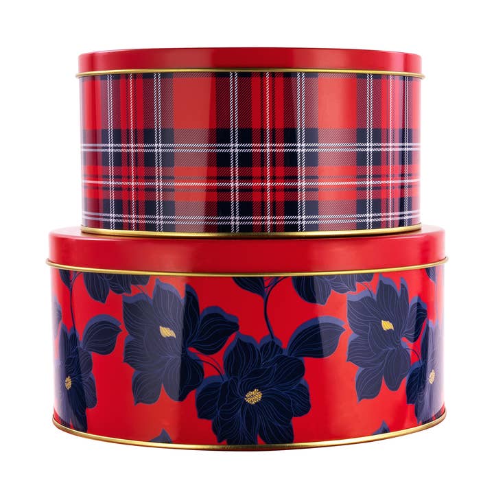 Cookie Tins (Set of 2), Angie Plaid for wholesale by Draper James by Lifeguard Press
