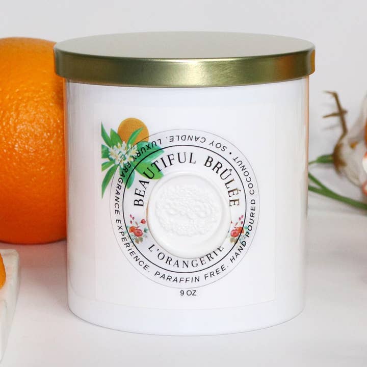 L'Orangerie Coconut Soy Double Wick Luxury Scented Candle for wholesale by Beautiful Brûlée