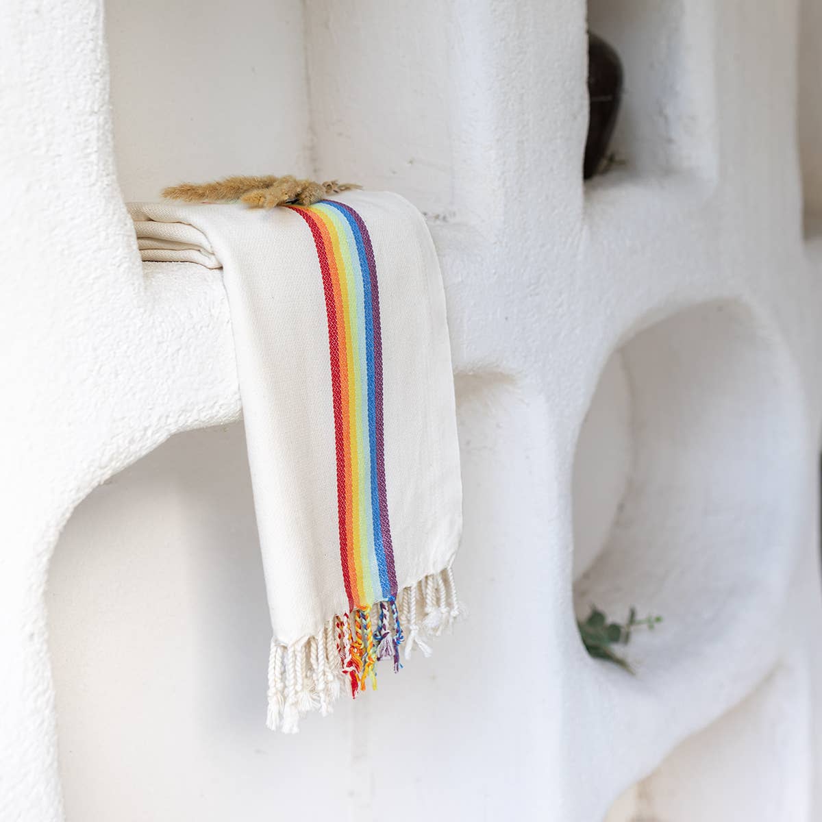 Kikoya – wholesale Strandhandduk – Lätt strandhandduk med korporativ design och randmönster6