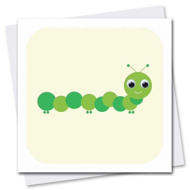 Caterpillar Birthday Card | Cute Kids Card | Animal Cards for wholesale by Stripey Cats Cards
