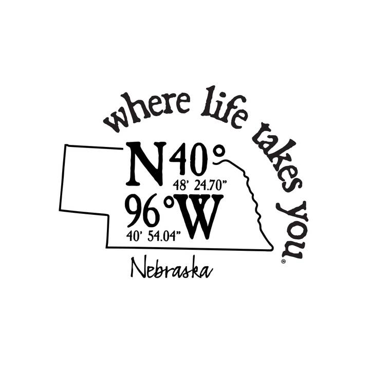 Nebraska Coordinate Gildan Unisex Hoody Sweatshirt for wholesale by The Buffalo Works