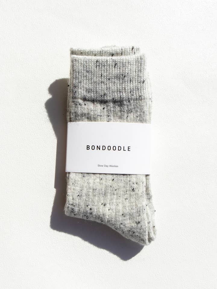 Women’s Merino Blend Wool Crew Socks – Grey for wholesale by Bondoodle