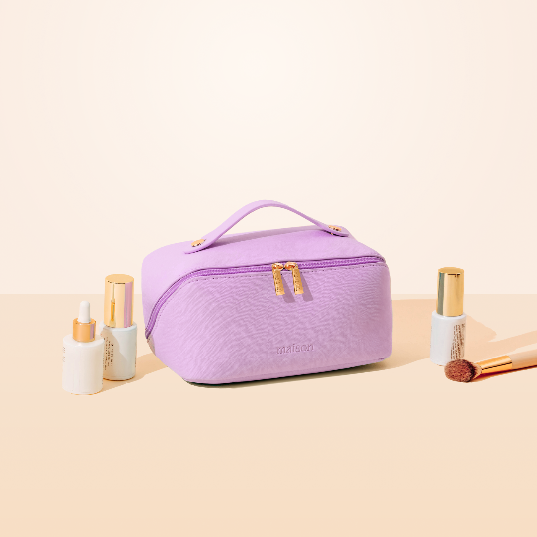 Maison Minimalist - Wholesale Makeup/Cosmetic Bag - SALY | Expandable Travel Makeup Bag23
