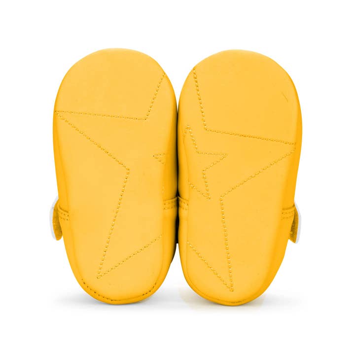 JuJuBe - Wholesale Crib Shoes - Baby - Eco Steps - Mary Jane Sunflower Yellow2