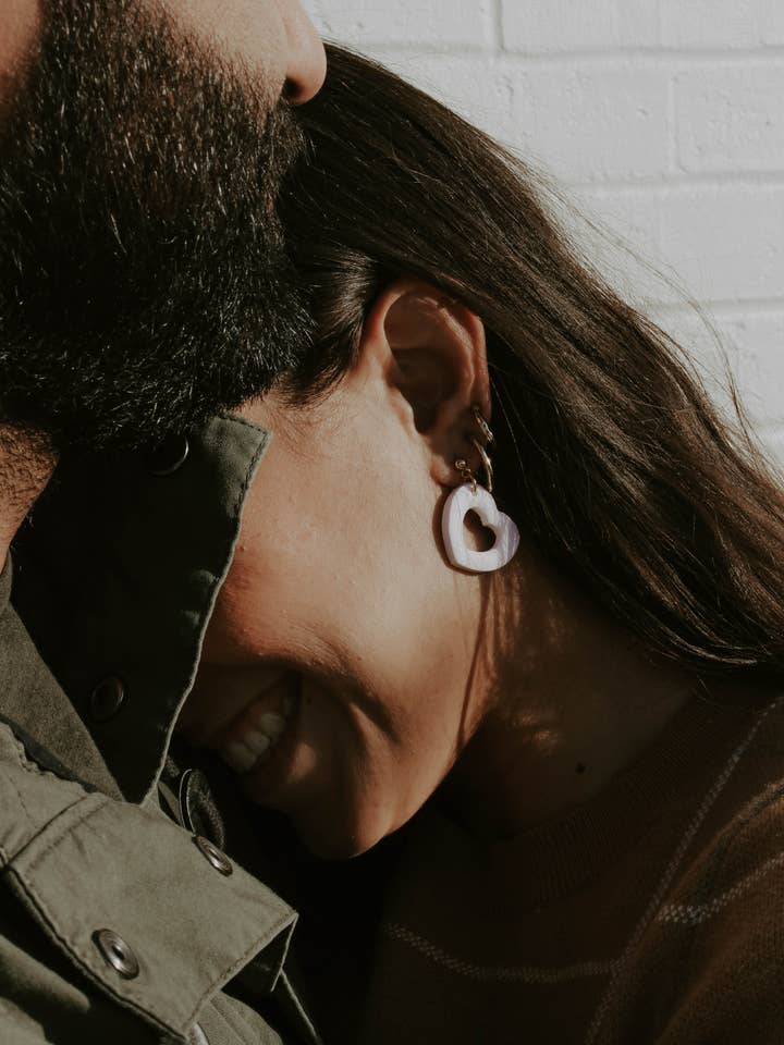 Heart Window Earrings for wholesale by Kindness&Honey