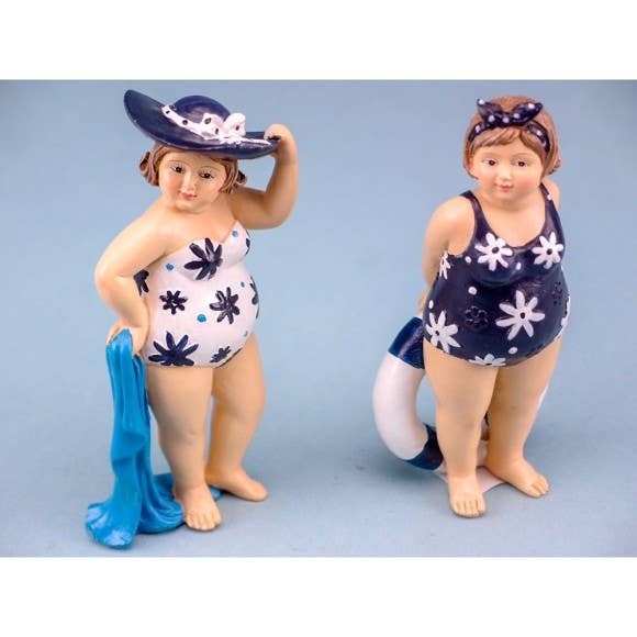 Nauticalia - Wholesale Decorative Figurine - Beach Beauties Standing, 12.5cm, 2 Assorted