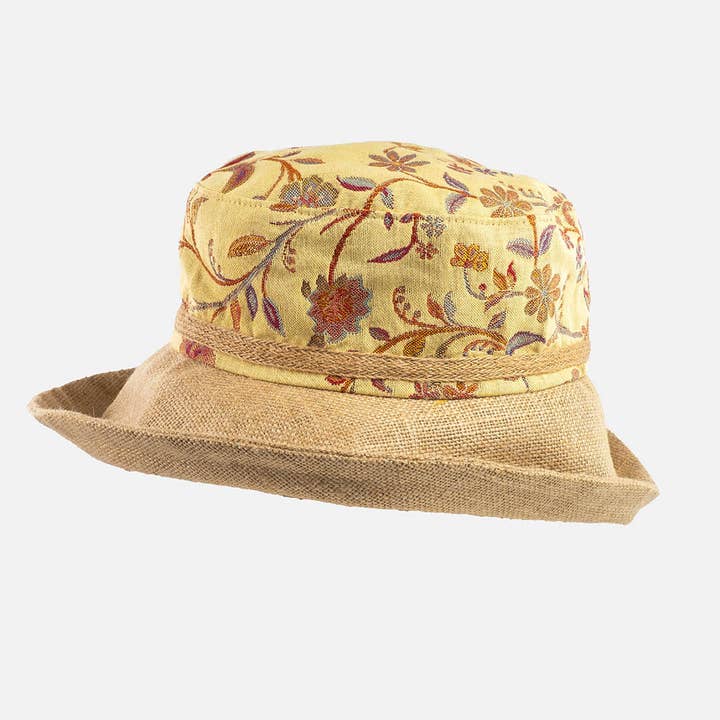 Proppa Toppa Hats - Wholesale Bucket hat – Women's - Tapestry and Hessian Scrim Summer Hat Limited Edition