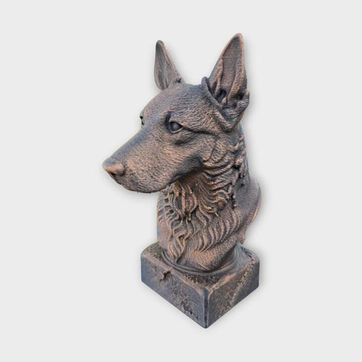 Buste af en Beauceron-hundeskulptur - boligdekoration, gave til hundeelsker til ham eller hende, håndmalet ornament for engroshandel hos 3DijkstraFinds