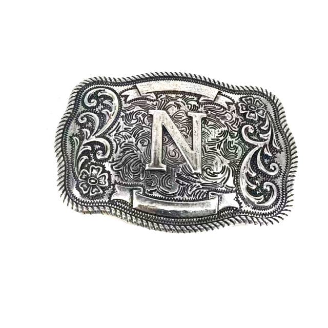 Snowing West - Wholesale Belt buckle – Unisex - Western Filigree Initial Belt Buckle10