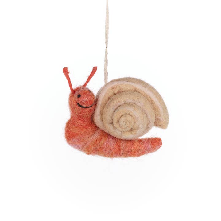 Handmade Felt Sadie the Snail Hanging Decoration Handmade Felt Sadie the Snail Hanging Decoration