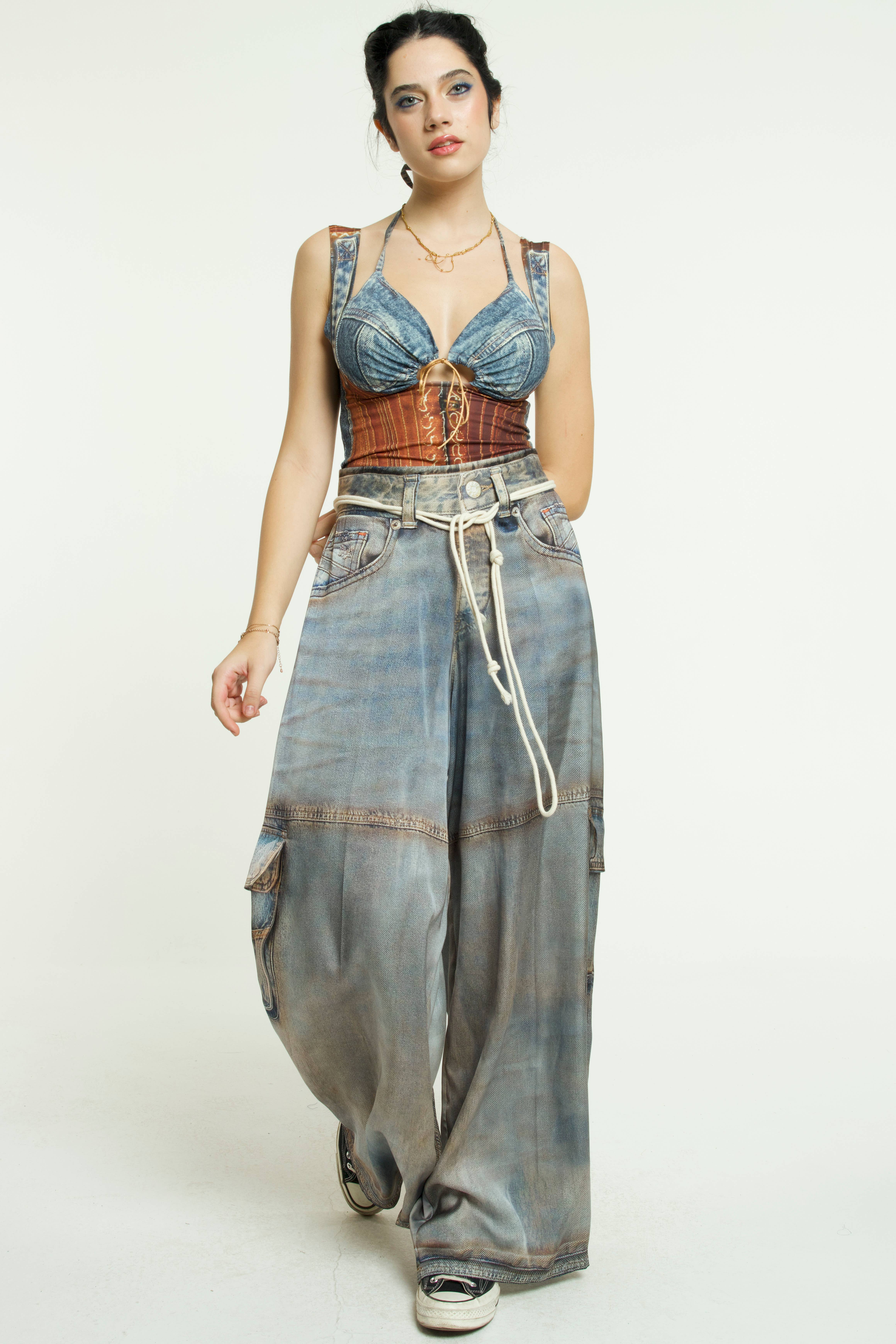 IPNG Design – Engroshandel Bukser - Dame – Bukser Sateen Rust - Jeanious6