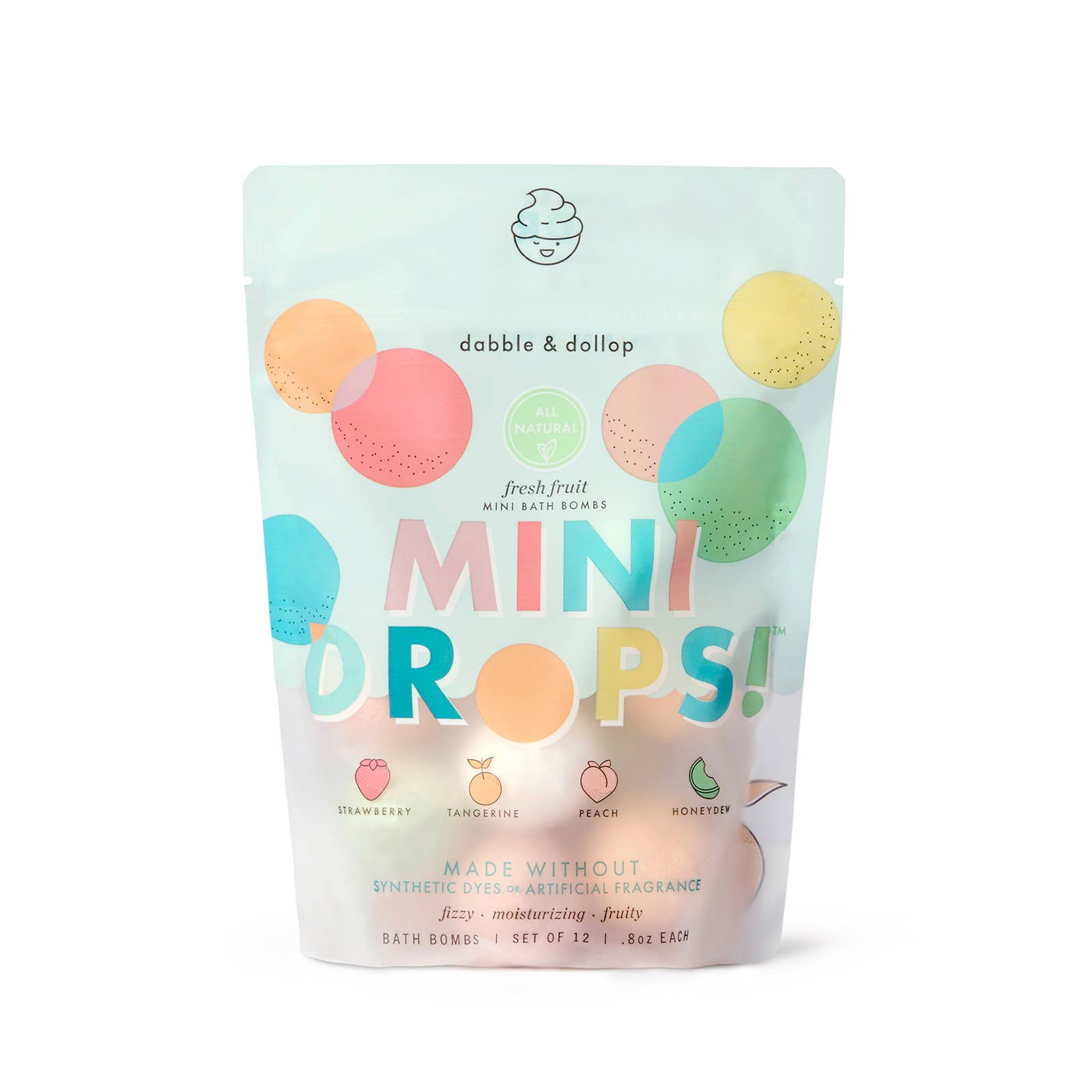 Dabble & Dollop® – wholesale Bath bomb/fizz – Mini Drops® Bath Bombs - All-Natural Fresh Fruit