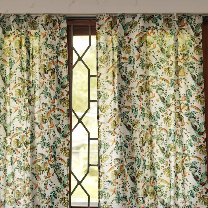 Annahmol - Wholesale Curtain - Vintage Inspired Botanical Sheer Curtains: Assorted Prints64