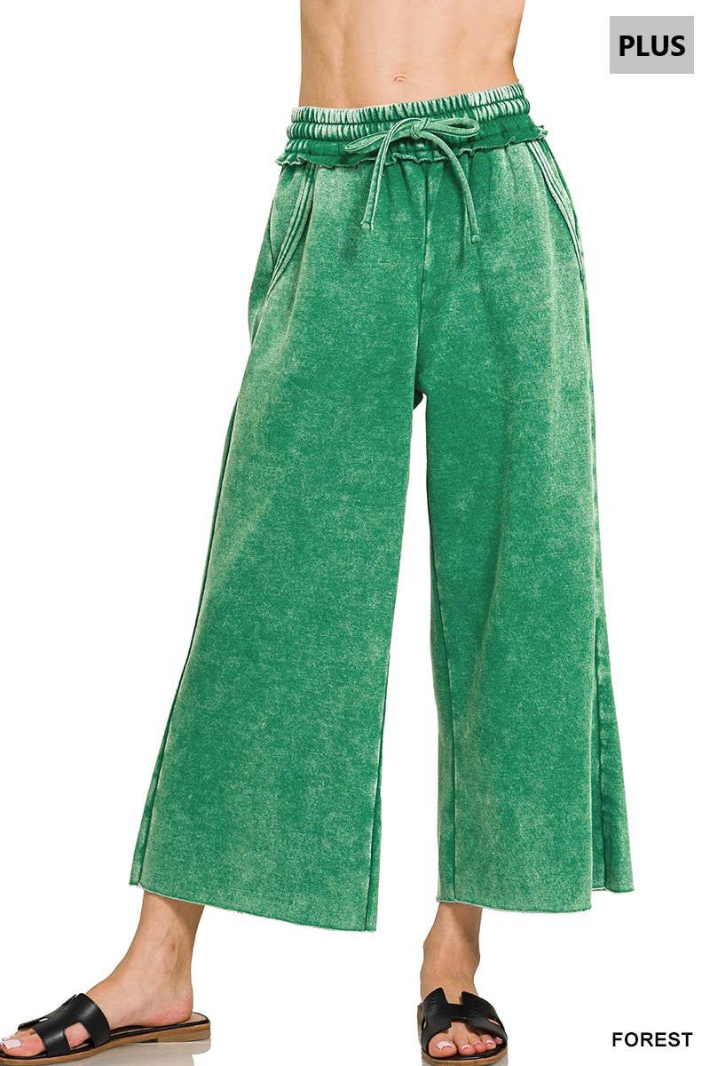 42POPS - Wholesale Pants - Women's - ',,...Plus Acid Wash Palazzo Sweatpants With Pockets19