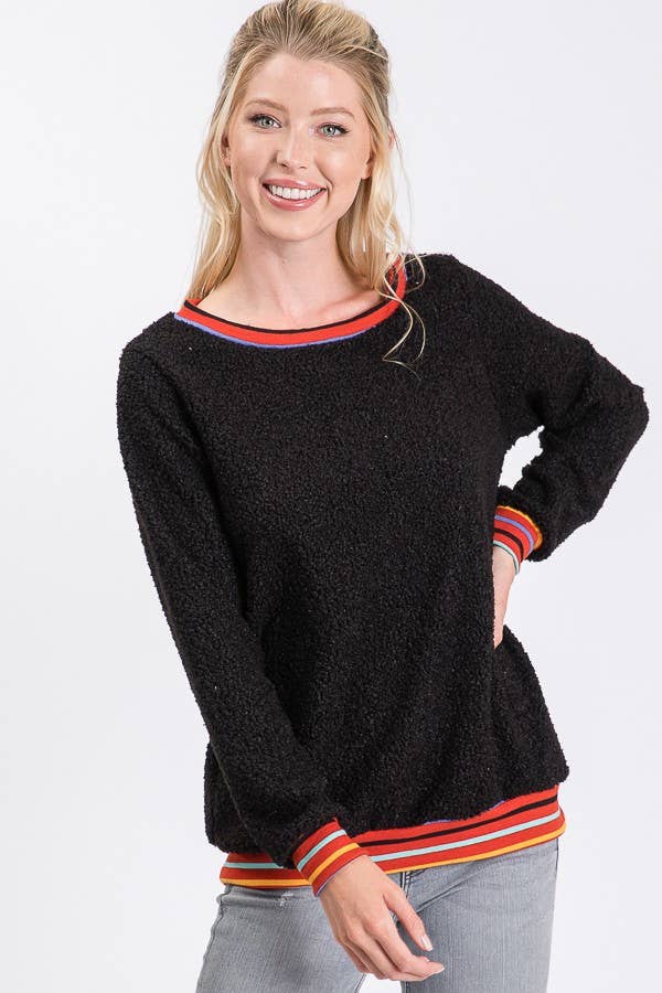 lovely melody - Vente Pull en maille – femme - 7852-Sweat-shirt ours en peluche15