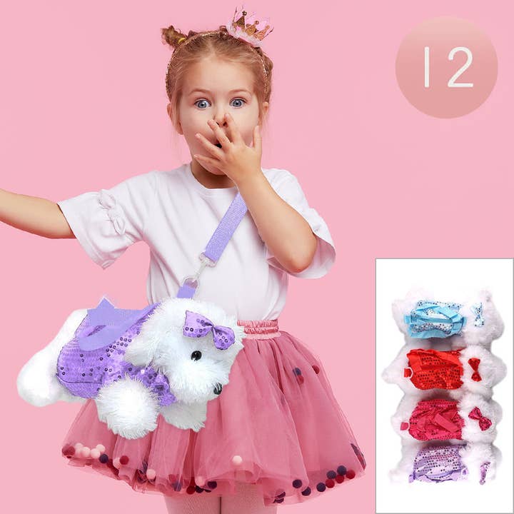 12PCS - Furry Puppy Dog Doll Crossbody Bags
for wholesale by Sensibling Corp.