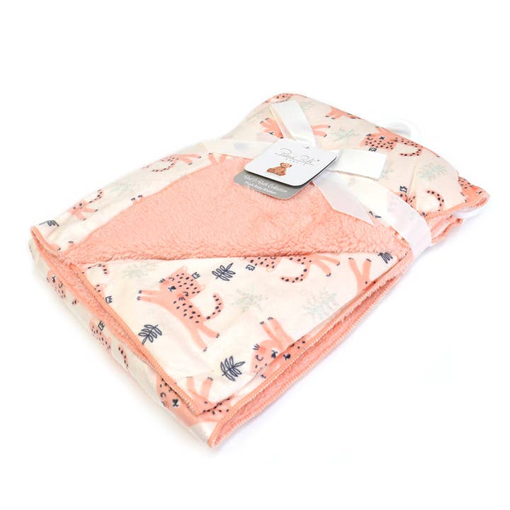 Super Soft Reverse side Cozy Sherpa Plush Baby Blanket for wholesale by Lollipop Dreams