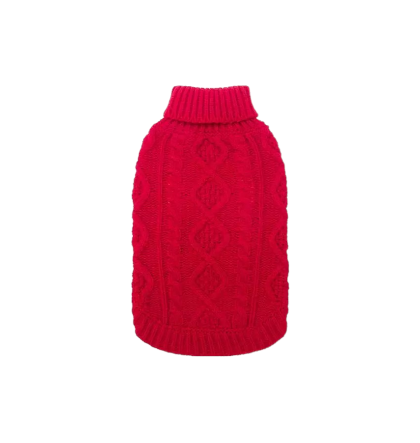 Wholesale Classic Cable Knit Dog Sweater for Medium and Large Dogs for