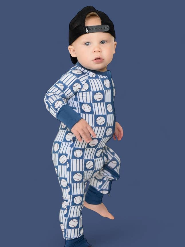 Dream Big Little Co. - Wholesale Jumpsuit - Baby - GRAND SLAM GRID DREAM ROMPER