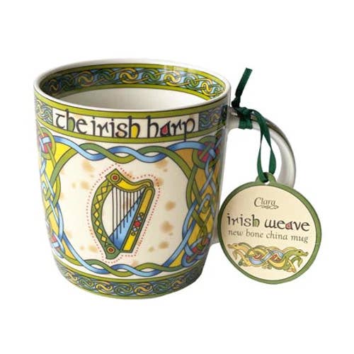 Bone China Ancient Irish Harp Mug for wholesale by Dublin Gift Company