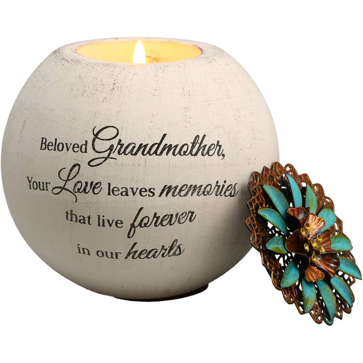 Beloved Grandmother - 4" Round Tealight Candle Holder for wholesale by Pavilion