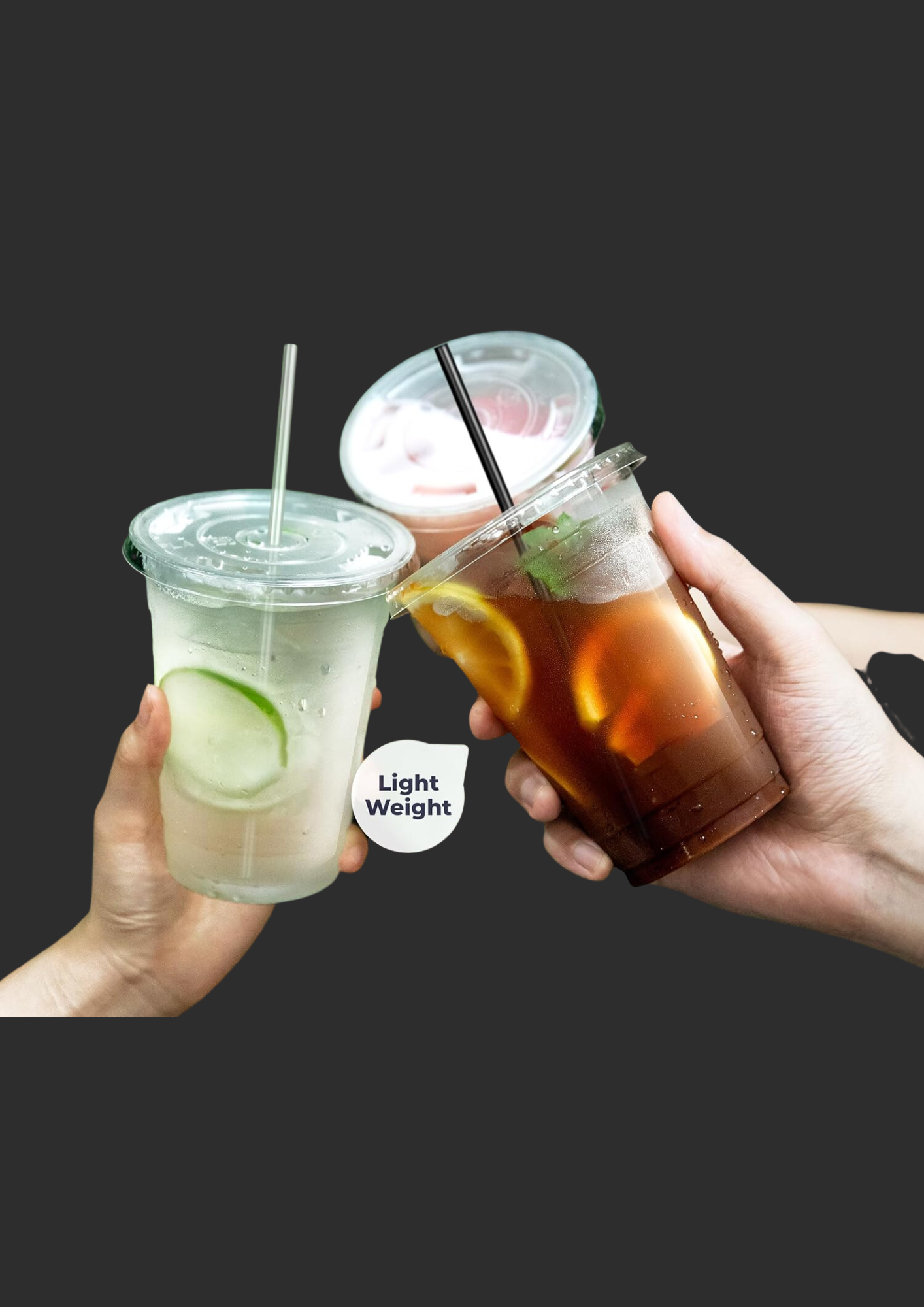 UNIMIX FLORAL - Wholesale Disposable Cup - Disposable PET Cup & Lid 98mm In Various Sizes & Types 50/PK13