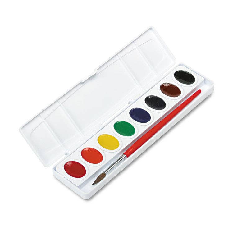 Everyday Supply Co - Wholesale Watercolor Paint - Prang Professional Watercolors, 8 Colors, Oval Pan Palette0