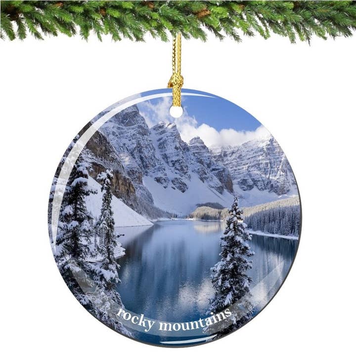 Rocky Mountains Christmas Ornament for wholesale by City Souvenirs
