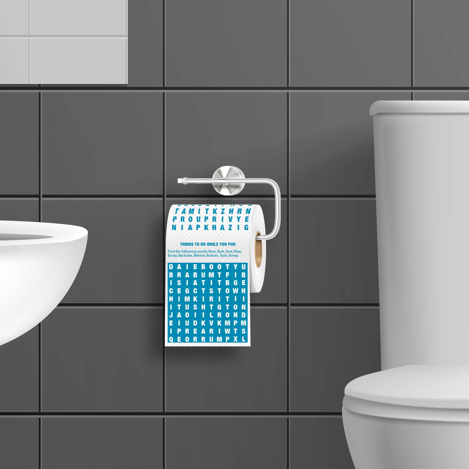 Mad Monkey GmbH - Vente Papier toilette - Papier toilette « Things to do while you poo »3