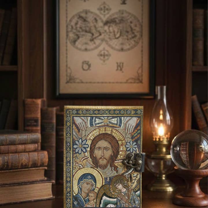 Orthodox Christian Jesus Mosaic Hardcover Journal | Icon Art for wholesale by MNM HANDICRAFTS