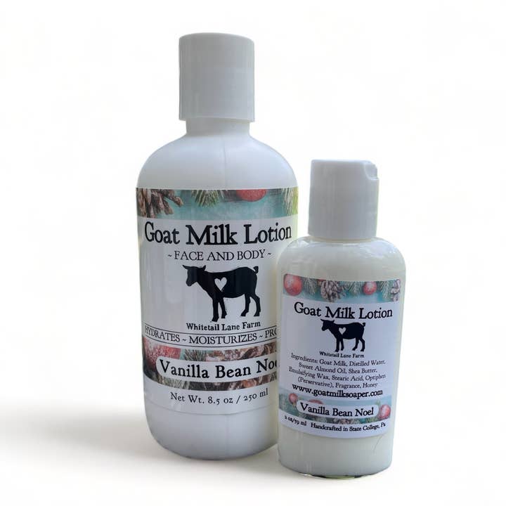 Lotion au lait de chèvre - Vanilla Bean Holiday Collection pour la vente par Whitetail Lane Farm Goat Milk Soap