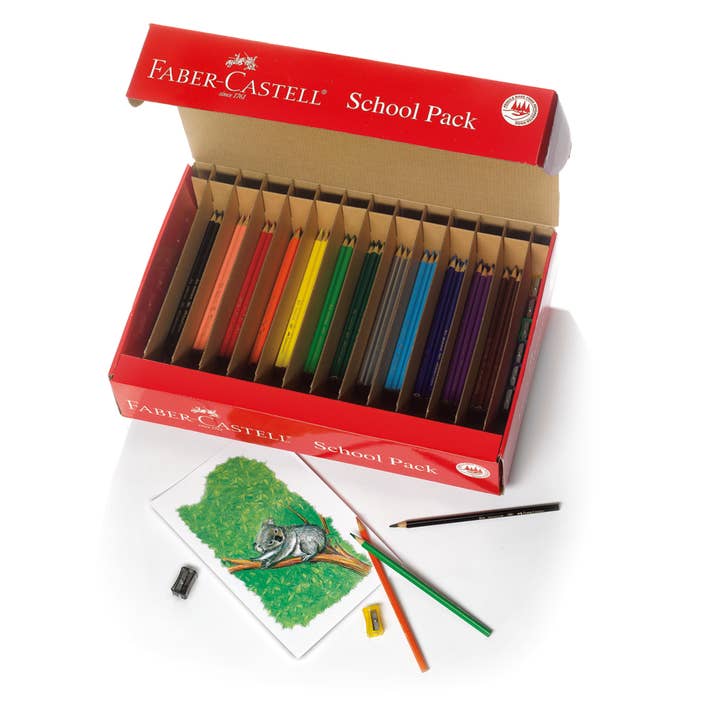 Triangular Colored EcoPencil School Pack for wholesale by Faber-Castell / Creativity for Kids