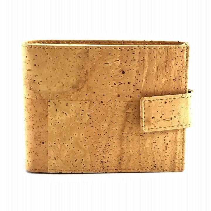Carteira de Cortiça para Homens Carteira Vegana com Fecho em Natural por atacado de Moddanio Cork