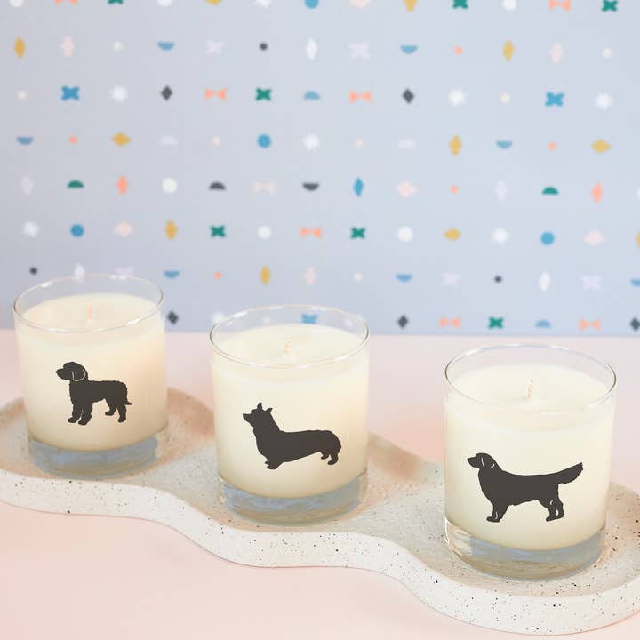 Scripted Fragrance - Wholesale Jar/Filled Candle - Corgi Dog Soy Candle in Drinking Glass Two-In-One Gift11