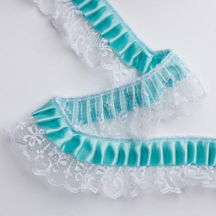 Factory Direct Craft - Wholesale Ribbon – Gift wrapping - Ruffled Ribbon & Lace Trim (6 @25yds) - Select Color 2