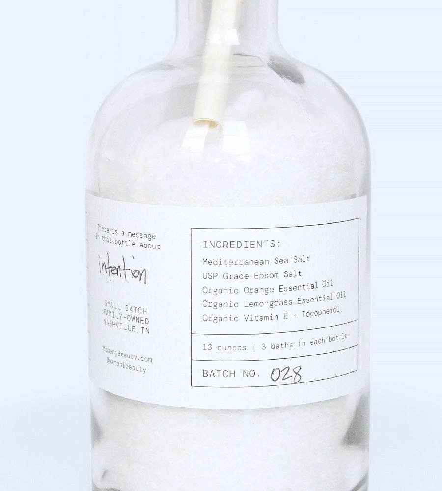 Mameni Beauty - Wholesale Bath Soak/Milk - “Intention” Mediterranean Sea Salt Soak2