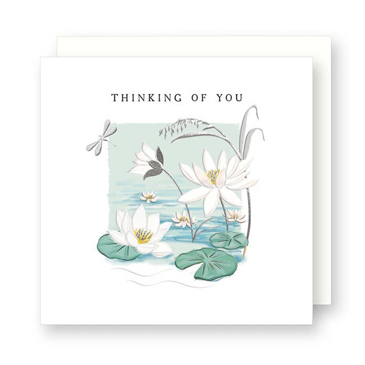 Cartão Libélula Prateada e Lírio A Pensar em Você por atacado de Rosanna Rossi