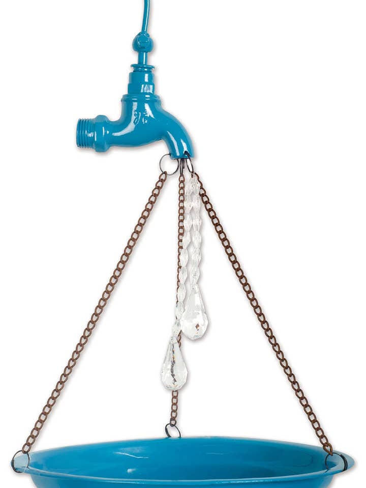 Blue Garden faucets Bird Feeder - 92189 for wholesale by Gigi's Yard Charms