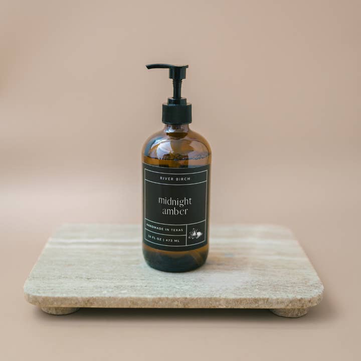 River Birch Candles - Wholesale Hand Soap/Wash - Midnight Amber- 16oz Amber Glass Soap-Handmade-Hand Wash6