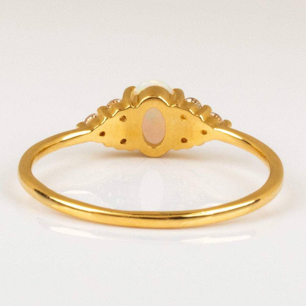 Gioiellin - S925 Silver Jewelry – wholesale Multi-stone ring – 925 Sterling Silver Synthetic Opal Zircon Ring2