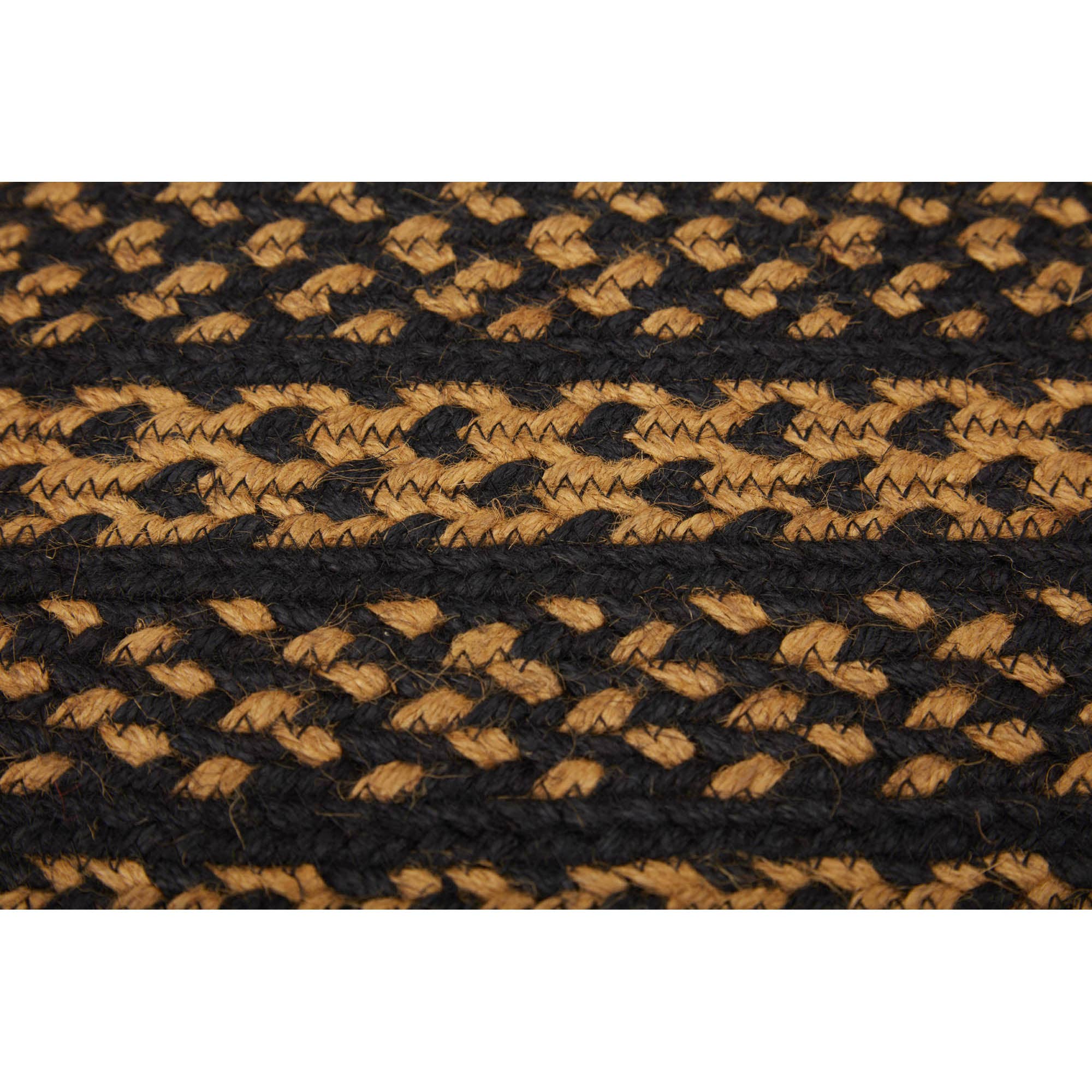 VHC Brands - Wholesale Area Rug - Black & Tan Jute Rug Oval 24x365