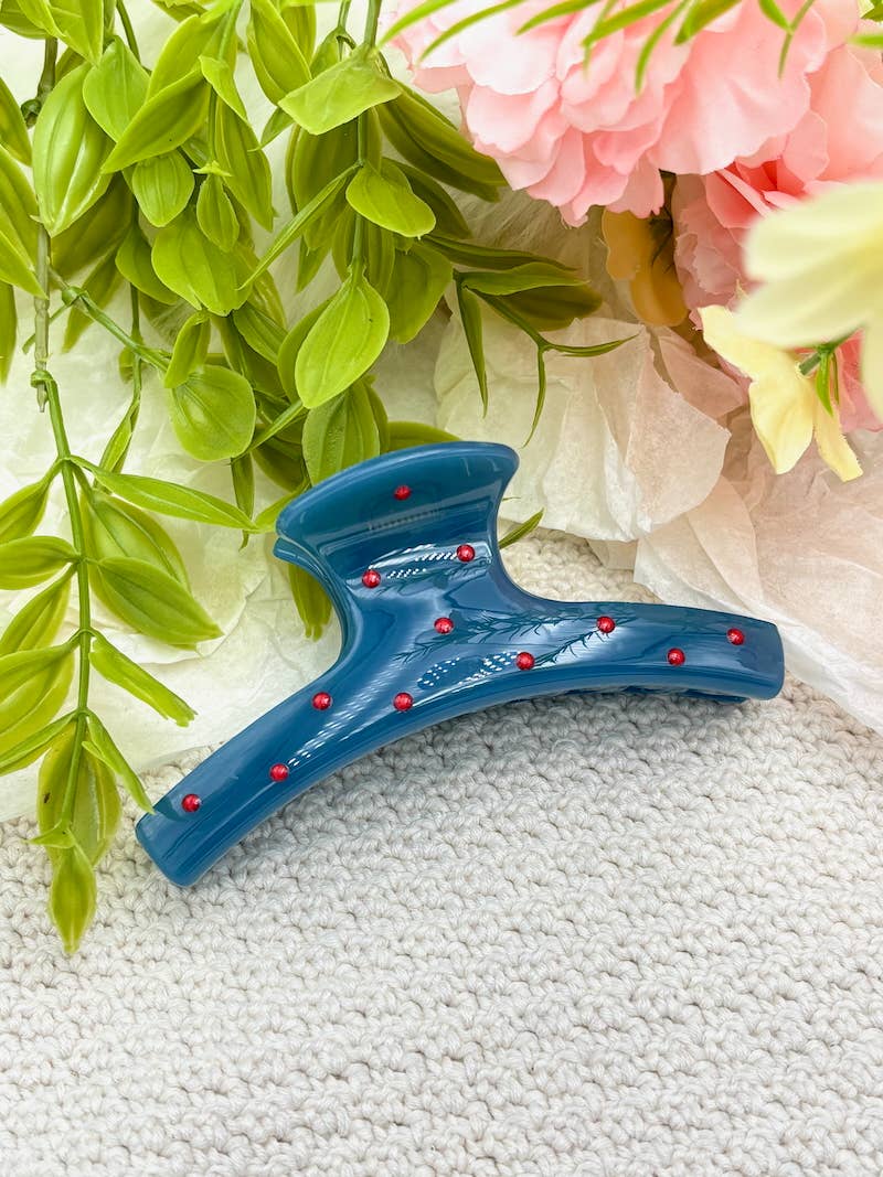 Blue 12 cm hair clip YH55 for wholesale on Faire4