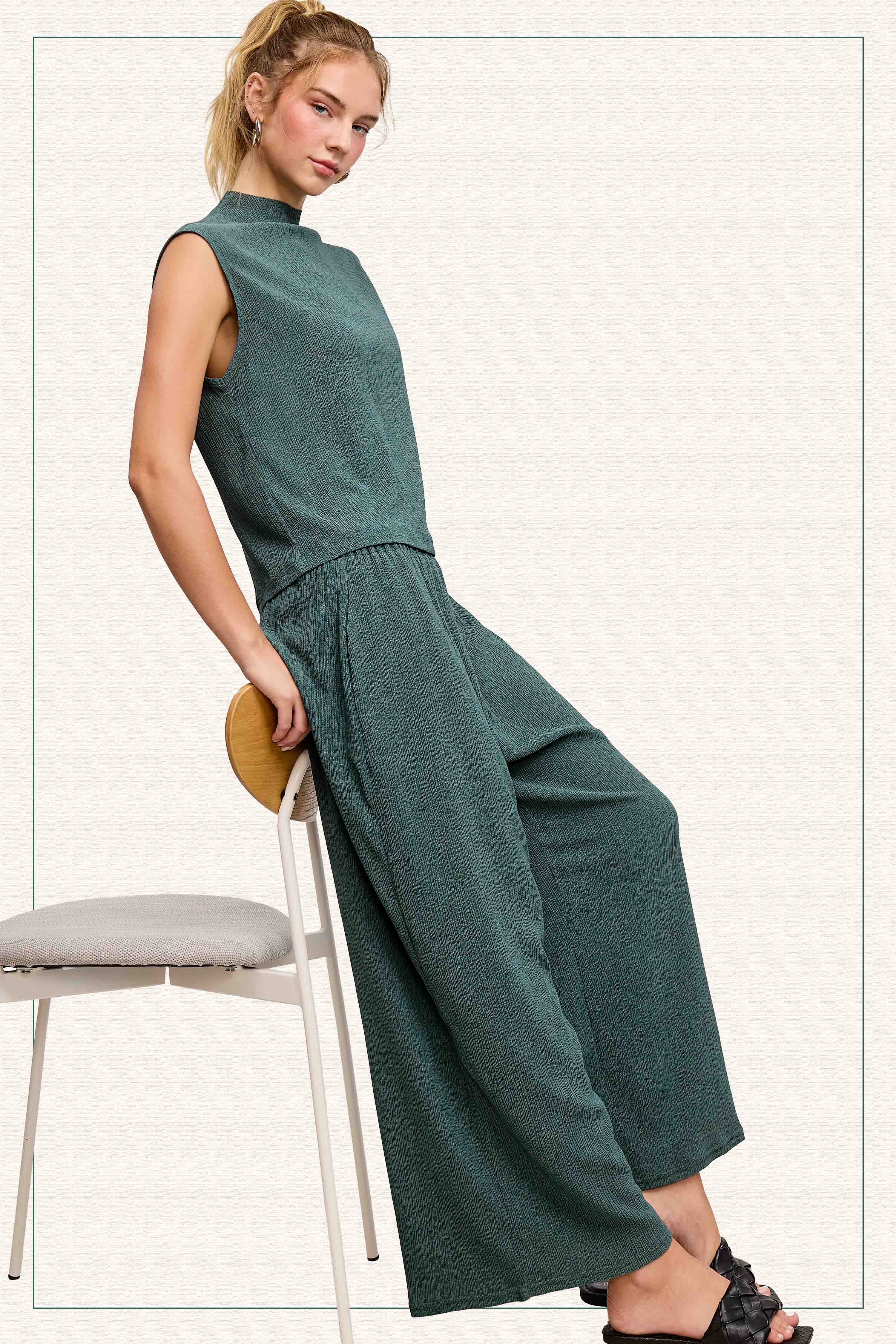 La Miel – Engroshandel Tanktop – Kvinder – HCT7705-elastisk krøllet stof ærmeløs top15