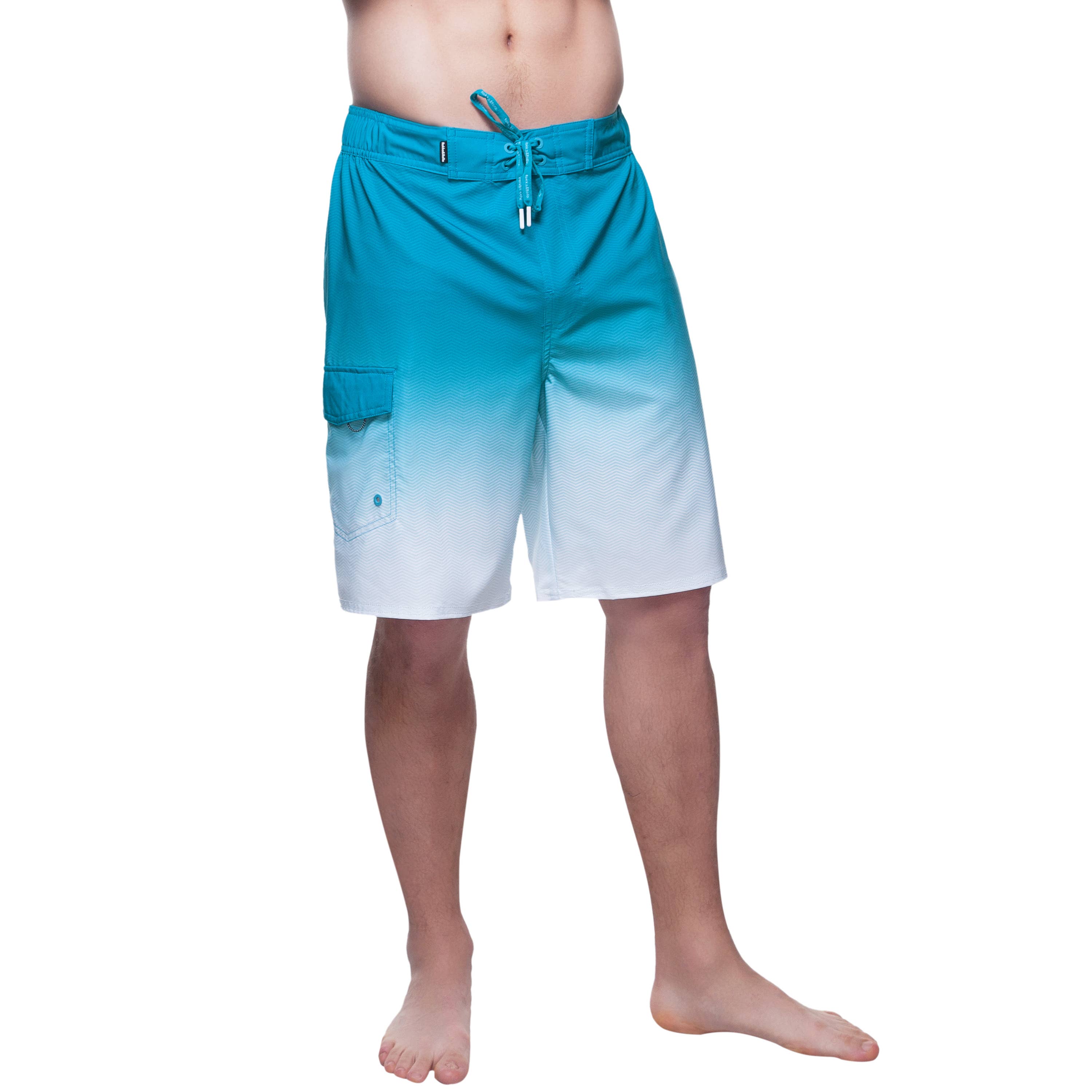 Rokka & Rolla - Wholesale Swim Shorts - Men's - Men's 9" Half Elastic Waist Board Swim Shorts Swimwear37