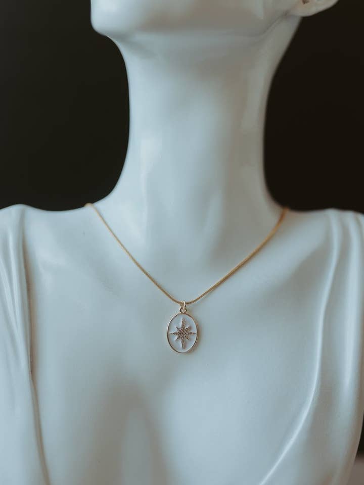 White Star Charm Necklace for wholesale by MoonFire