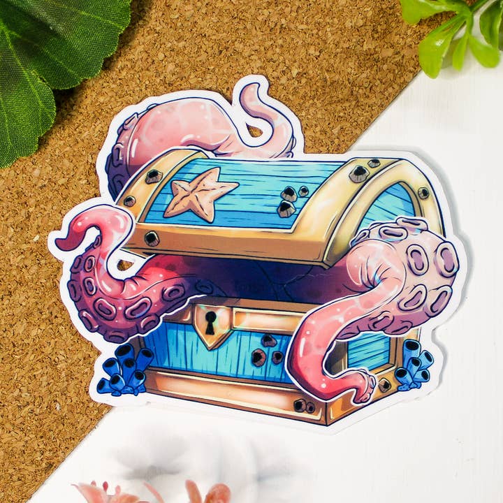 Autocollant Ocean Treasure pour la vente par Nemissa's Northwood Arts