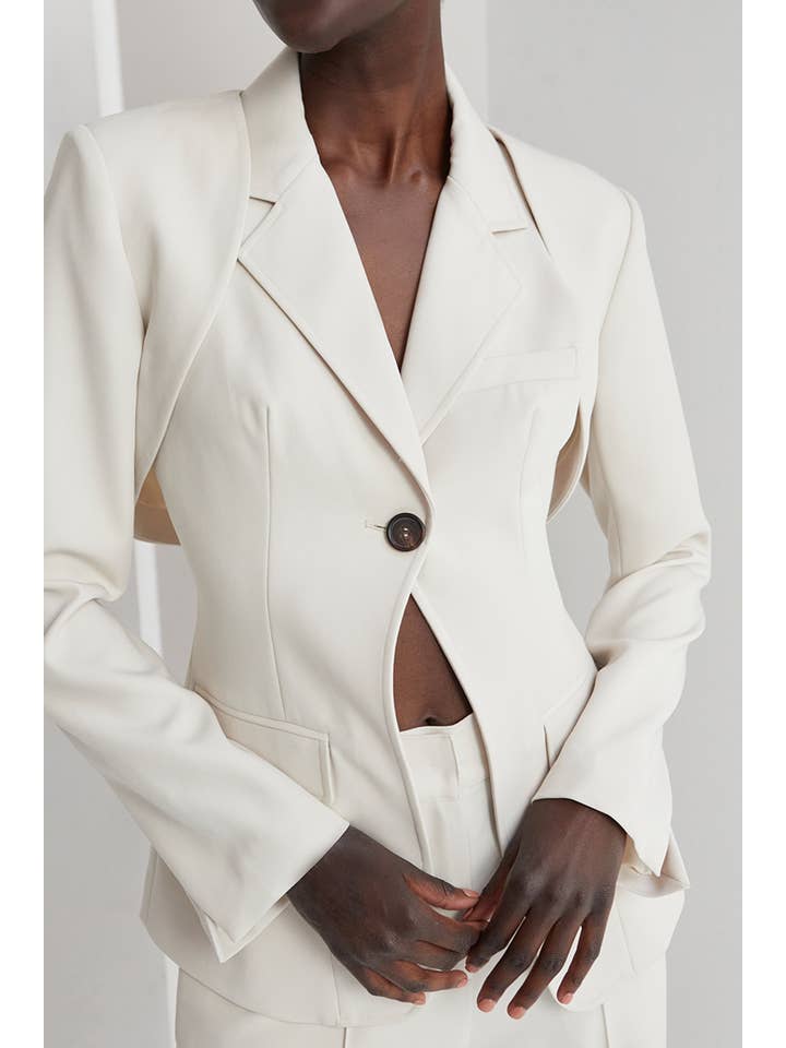BONE CX8548 - Penelope Two Piece Bolero Blazer Set for wholesale on Faire