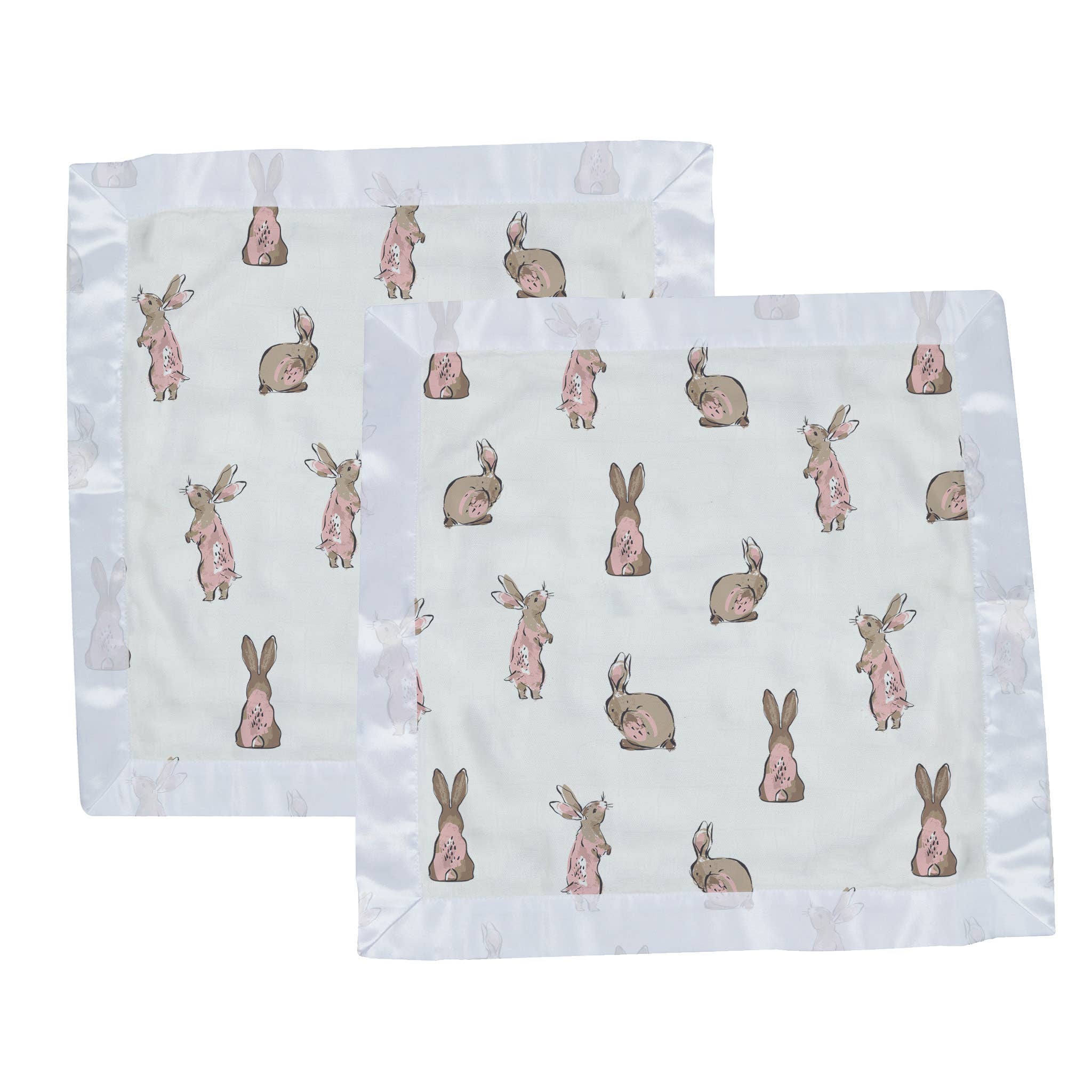 Newcastle Classics - Wholesale Bedding Blanket - Kids & Baby - Powder Pink Bunnies Bamboo Newcastle Blankie2
