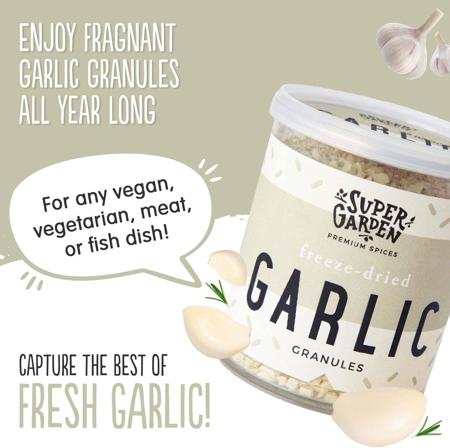 Super Garden - Wholesale Dried Spice - SUPER GARDEN freeze-dried  garlic1