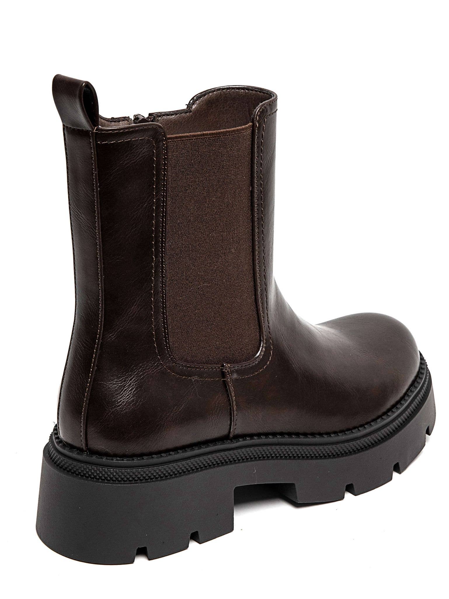 No Doubt Shoes - Wholesale Chelsea Boots - Women's - FAUX LEATHER CHELSEA BOOTS WITH CHUNKY OUTSOLE11